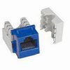 Keystone Jack, Cat 6, 110 type, 90 degree, Blue, 10 pcs