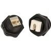 Keystone Jack, Cat 6, Shielded, Outdoor, Punch down, Panel / Bulkhead Mount, 110 type, 90 degree