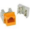 Keystone Jack, Cat 6, 110 type, 90 degree, Orange, 10 pcs