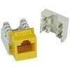 Keystone Jack, Cat 6, 110 type, 90 degree, Yellow, 10 pcs