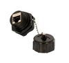 Keystone Jack, Cat 6, Shielded, Outdoor, Pass-thru F/F Coupler, Panel / Bulkhead Mount, W/Dust Cap