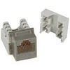 Keystone Jack, Cat 6a, 110 type, 90 degree, Gray, 10 pcs