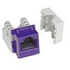 Keystone Jack, Cat 6a, 110 type, 90 degree, Purple, 10 pcs
