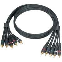 Cable, Component Audio \/ Video, 5 RCA Gold, Male, 100 ft.