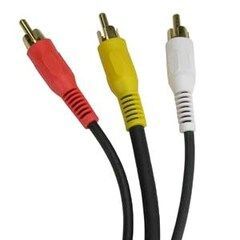 Cable, Component, Pro Audio \/ Video, 3 RCA Gold (1 Coax Video+2 Audio), Male, 3 ft.