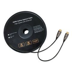 Cable, Pro A/V, Fiber Optic Hybrid, HDMI, 4K/60Hz, 18Gbps, AOC, M/M, 125 ft, LSZH, Black