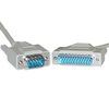 Cable, Null Modem, 6 ft. molded DB9M to DB25M