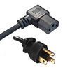 Power Cord, 6 ft, 10A/125V, 18 AWG, NEMA 5-15P / IEC C13 RA, SVT, Black, UL/CSA