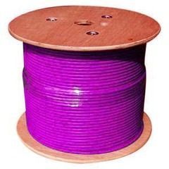 Cable, Cat 6a, 1000 ft. Solid, Shielded, 650MHz, 10G, Violet Plenum