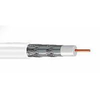 Cable, Coaxial, 1000 ft. RG6, Quad Shield, Reel, White