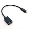Cable, USB C to A 3.0, M/F, 8 inch, Black
