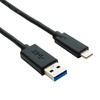 Cable, USB C to A 3.0, M/M, 1 ft, Black
