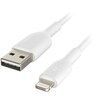 Cable, Lightning to USB, M/M, 6ft, White