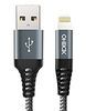 Cable, Premium Lightning to USB, M/M, 6ft, Black/Silver