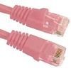 Patch Cable, Cat 5E, Unshielded, 75 ft. 350Mhz, W/Snagless boots, Pink