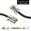 Patch Cable, Cat 5E, Unshielded, 75 ft. 350Mhz, Non-booted, Black