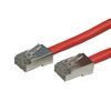 Patch Cable, Cat 5E, Shielded, 7 ft. 350Mhz, Non-booted, Red