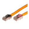 Patch Cable, Cat 5E, Shielded, 7 ft. 350Mhz, Non-booted, Orange