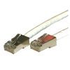 Patch Cable, Cat 5E, Shielded, 75 ft. 350Mhz, Non-booted, White