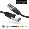 Patch Cable, Cat 5E, Shielded, 6 inch, 350Mhz, W/Snagless boots, Black