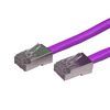 Patch Cable, Cat 5E, Shielded, 75 ft. 350Mhz, Non-booted, Purple
