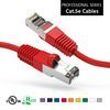 Patch Cable, Cat 5E, Shielded, 6 inch, 350Mhz, W/Snagless boots, Red