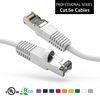 Patch Cable, Cat 5E, Shielded, 6 inch, 350Mhz, W/Snagless boots, White