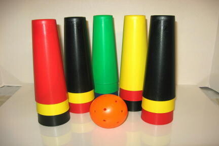 PLASTIC 15 PCS. CONE SET 7" WITH BALL - NEW
