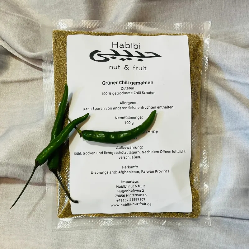 Gemahlener grüner Chili 100 g