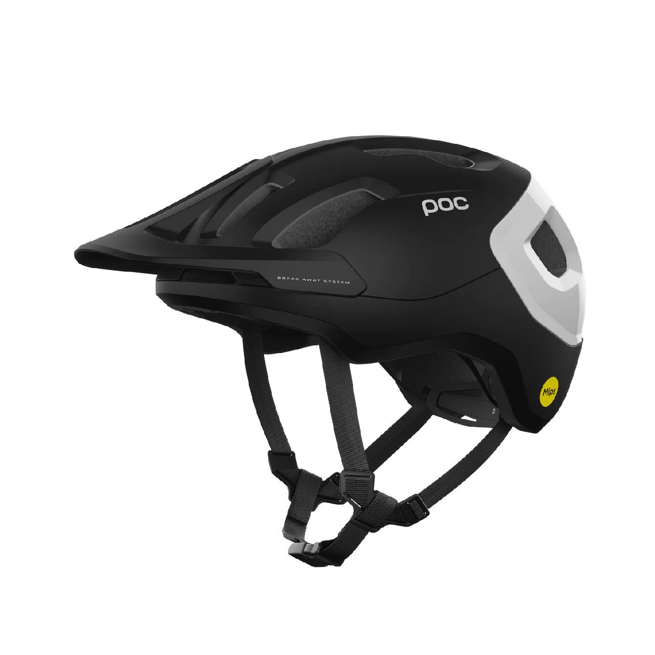 POC Axion Race MIPS &#39;23, Color: Uranium Black Matte / Hydrogen White, Size: Small