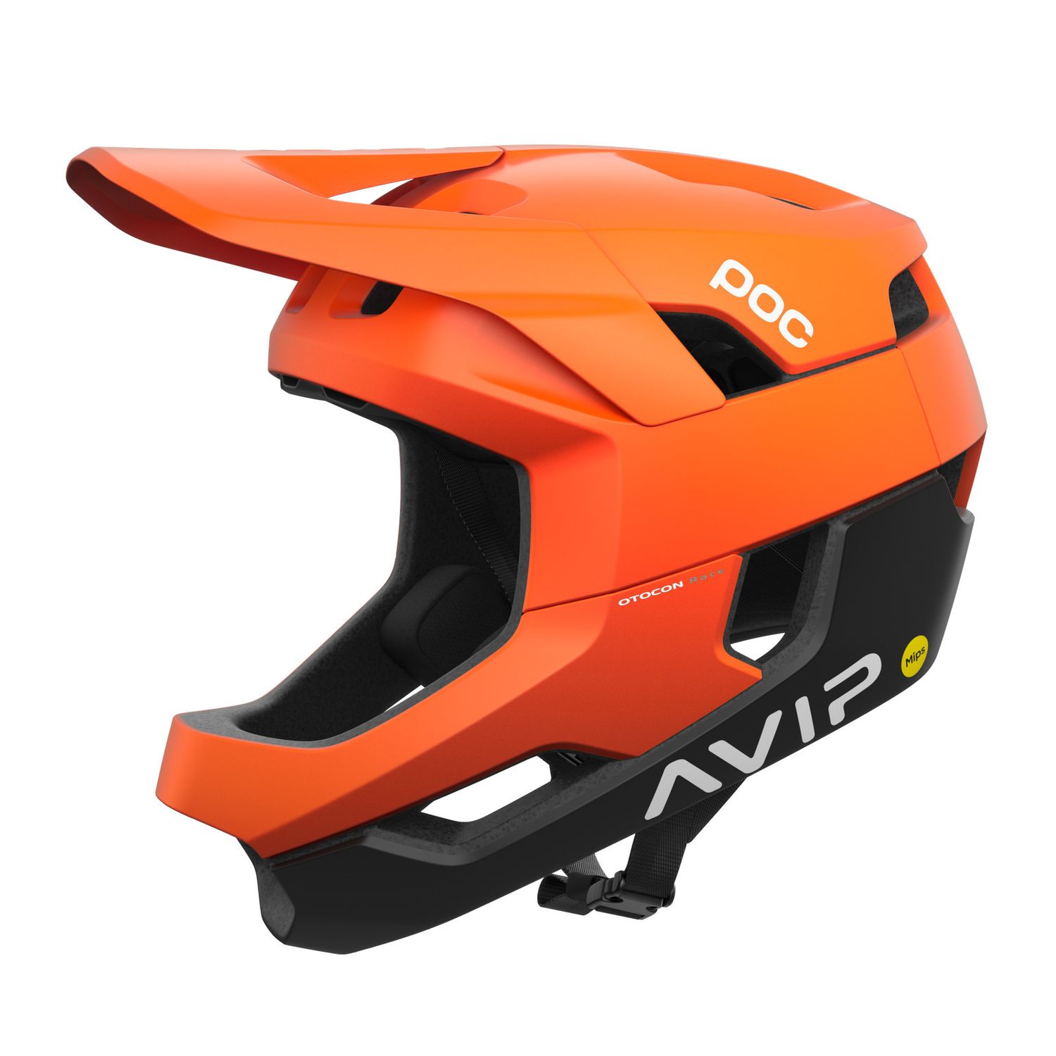 POC Otocon Race MIPS &#39;22, Color: Fluorescent Orange AVIP/Uranium Black Matte, Size: Small