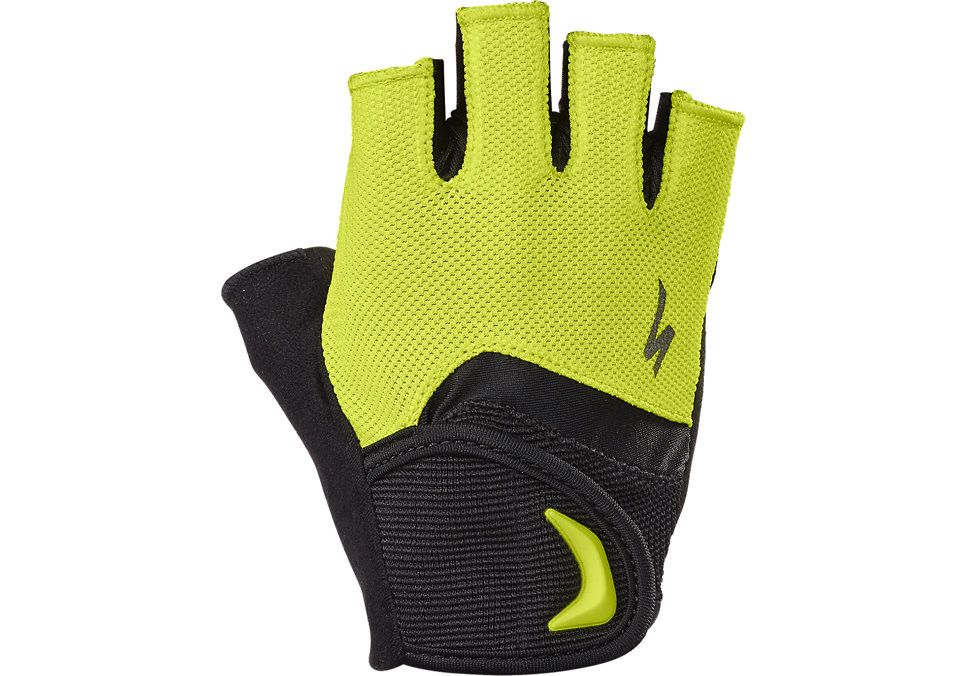 Specialized Kids&#39; Body Geometry Short Finger Glove, Color: Hyper Green, Size: S