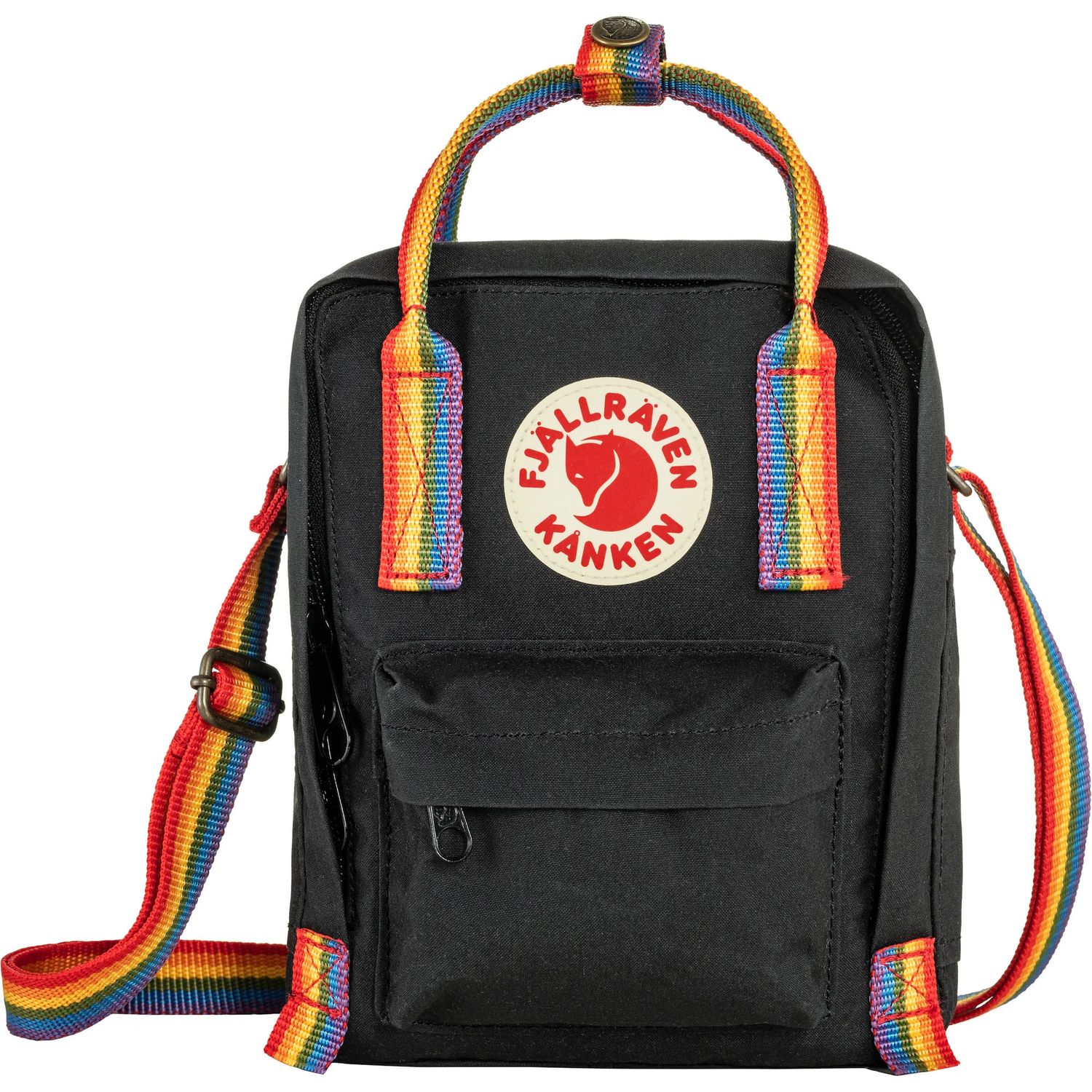 Fjallraven Kanken Rainbow Sling &#39;23 Black-Rainbow Pattern