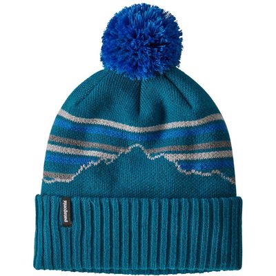 Patagonia Powder Town Beanie &#39;21 - Fitz Roy Stripe Knit Crater Blue