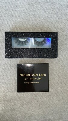 Bundle #1 - 1 Pair of Contact Lens +1 pair of Mink eyelashes
