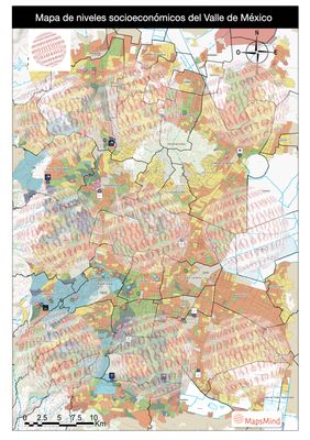 Mapa mural de niveles socioeconómicos del Valle de México en PDF