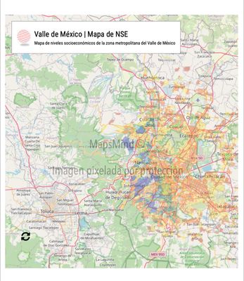 Mapa mural de niveles socioeconómicos del Valle de México