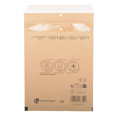 Luftpolsterversandtasche 150x215 mm für DIN A5 / B6+ (braun)