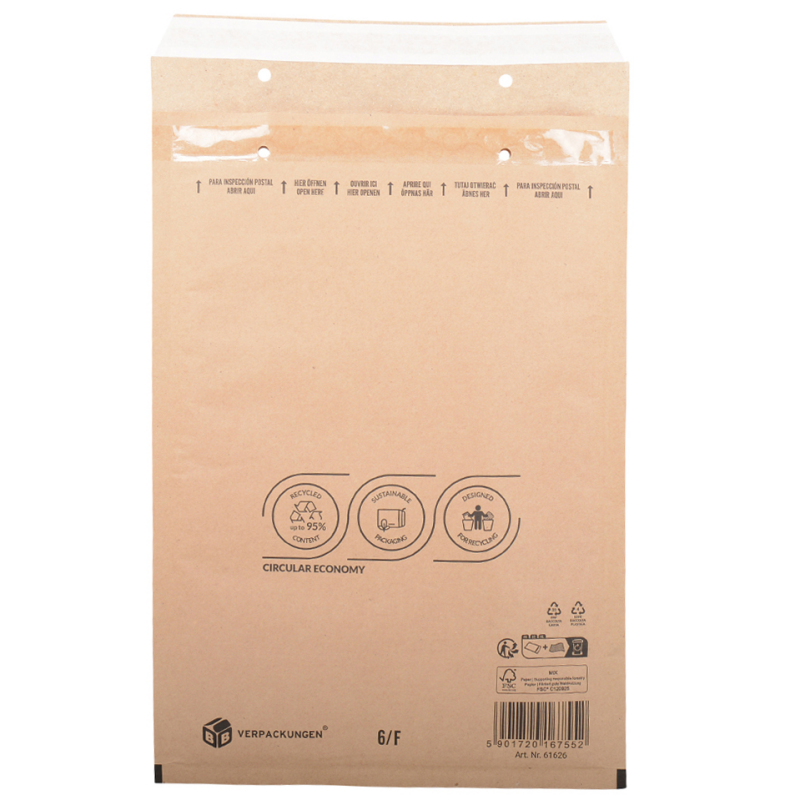 Luftpolsterversandtasche 220x340 mm für DIN  A4+(braun)