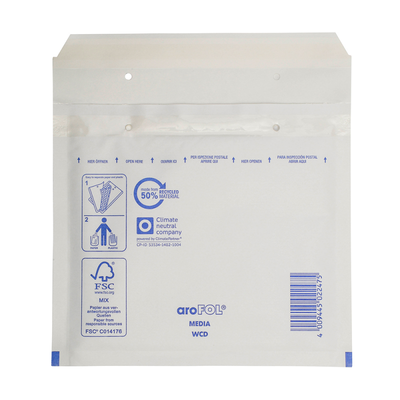 Luftpolsterversandtasche 180x165 mm für DIN B6+(weiss)