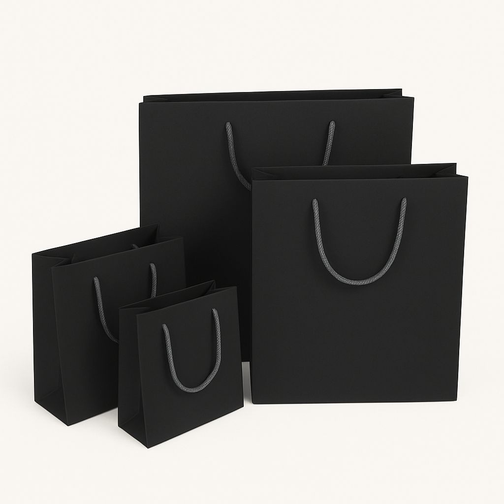 Deluxetragetasche in schwarz 52+14x43cm