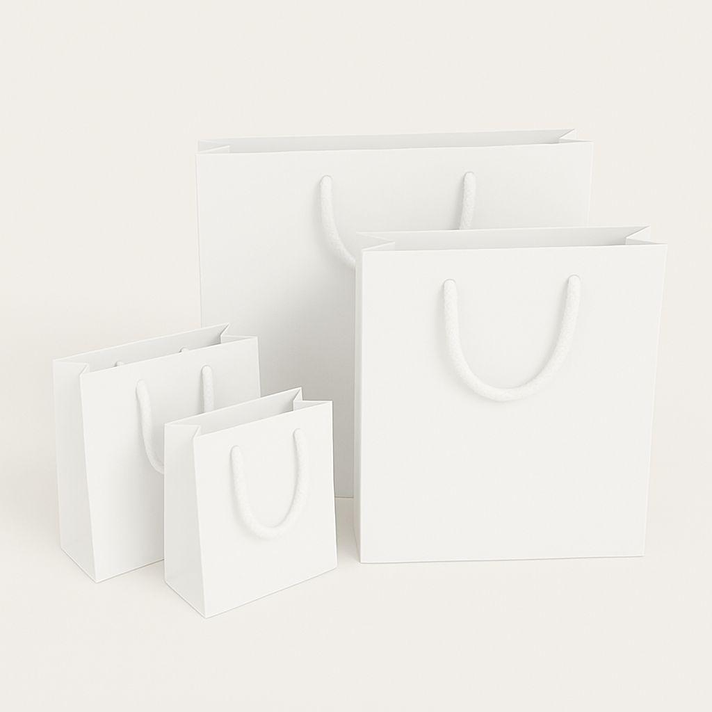 Deluxetragetasche in weiss 42+13x36cm