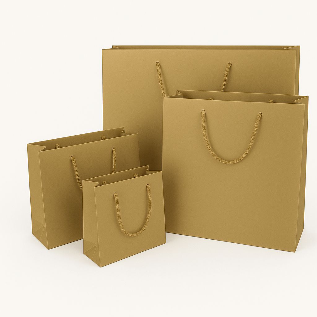 Deluxetragetasche in gold 24+9x30cm