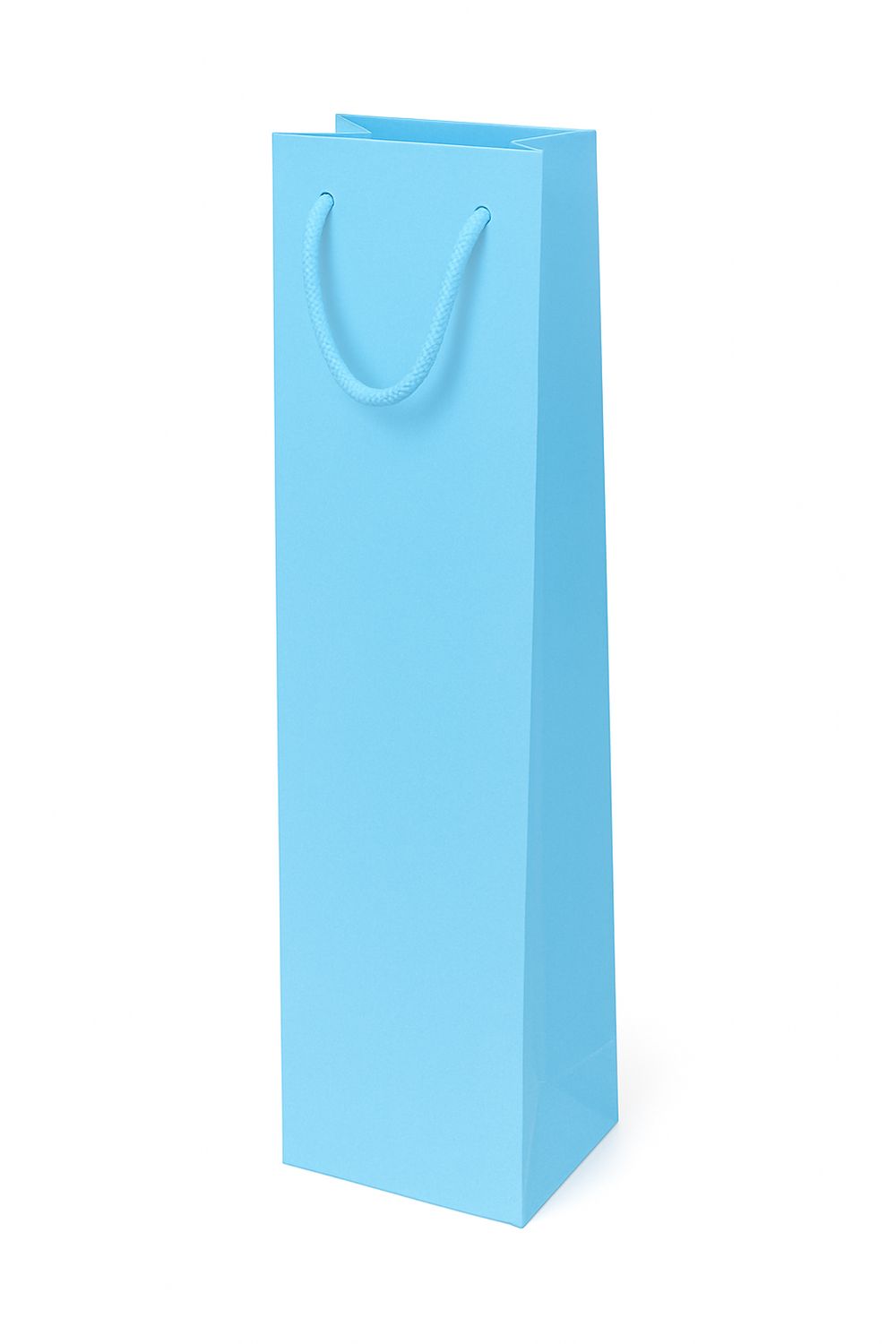 1er-Weintragetasche hellblau 11+9x38cm