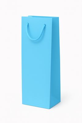 2er-Weintragetasche hellblau 18+10x38cm