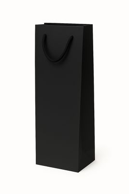 2er-Weintragetasche schwarz 18+10x38cm