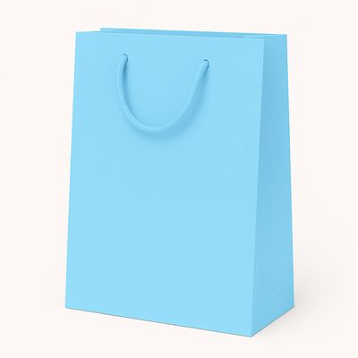 3er-Weintragetasche hellblau 26+10x38cm