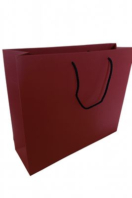 Papiertragetasche 42 + 13 x 36 + 4 cm in Leder bordeaux