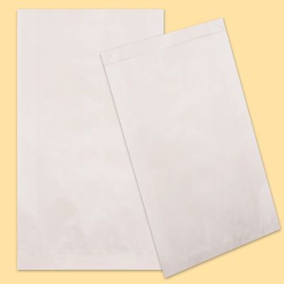 Papierbeutel mit Seitenfalte Kraftpapier 40g weiss