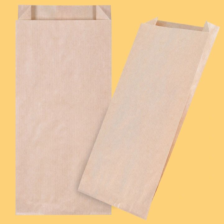 Papierbeutel mit Seitenfalte Kraftpapier 40g braun